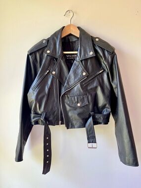 Wilson Classic Black Leather Women’s Biker Jacket